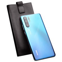 QIALINO-Bolsa de teléfono de cuero genuino para Huawei P30, funda hecha a mano de 6,1 pulgadas, con ranuras para tarjetas, 6,47 pulgadas 2024 - compra barato