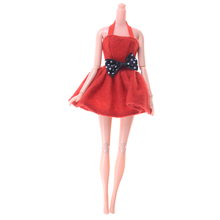 Vestido de boneca elegante feito a mão, 8 peças, vestido para barbie, moda, roupas de festa de tarde para barbie, estilo aleatório, cor 2024 - compre barato