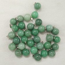 2017 fashion high quality Natural Green Aventurine stone ball pendants for jewelry making 50pcs/lot wholesale free shipping 2024 - buy cheap