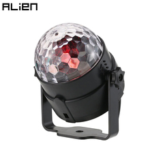 ALIEN 3W RGB LED Crystal Magic Ball DJ Disco Ball Lumiere Sound Activated Stage Lighting Effect Music Christmas Party Holiday 2024 - buy cheap