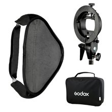 Godox-Soporte de Flash tipo S, montaje Bowen, Softbox de 60x60cm para estudio de fotografía 2024 - compra barato