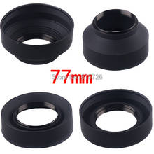 77mm 3-Stage 3 in1 Collapsible Rubber Foldable Lens Hood 77mm DSIR Lens for Canon Nikon camera 2024 - buy cheap