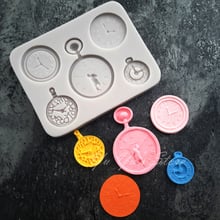 Pocket Watch Silicone Mold Sugarcraft Cookie Cupcake Chocolate Baking Mold Fondant Cake Decorating Tools 2024 - buy cheap