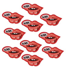 10pcs kiss love badges patches for clothing iron embroidered patch applique iron sew on patches sewing accessories for clothes 2024 - buy cheap