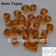 Free Shipping! 720pcs/Lot,  AAA Chinese Top Quality 4mm Topaz Crystal Bicone Beads 2024 - buy cheap