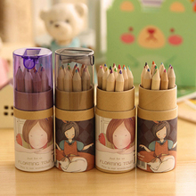 12 PCS/set Kawaii Cute Girl Wooden Colored Pencil Set Wood Color Pencils for Kid School Stationery Drawing Papeleria sl1190 2024 - buy cheap