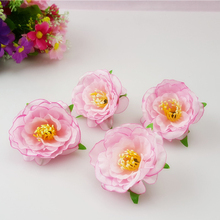 5cm cabeça de flor de seda decorativa de chá rosa artificial para cabelo faça você mesmo guirlanda acessório adereços decoração de casamento para casa 2024 - compre barato