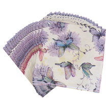 20pcs/set  Butterfly Cow Flower and Bird Napkins Festive & Party Paper Tissue Decoration Supplies Soft Decoupage 2024 - buy cheap