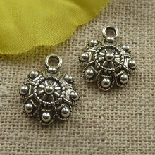 390 pieces tibetan silver flower charms 16x12x4mm #4404 2024 - buy cheap