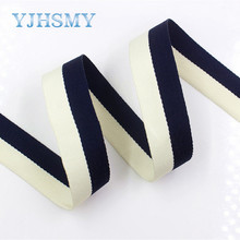 YJHSMY I-181103-127,10yards/lot,25mm Double-sided two-color striped ribbon DIY handmade bow headdress gift wrap materials 2024 - buy cheap