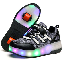 New Children Roller Shoes With LED Fashion Sports Casual Roller Skates Kids Wheel Sneakers Breathable For Boy & Girls 2024 - buy cheap