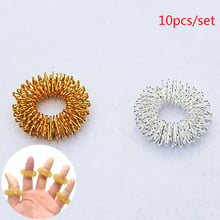 10Pcs Silver Massage Finger Rings Health Care Hand Massager Pain Relief Stress Relief Sleep tools, Finger Massage ring, for unisex 2024 - buy cheap