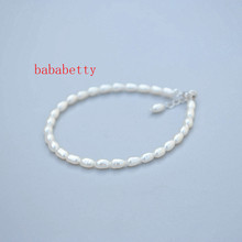 Elegant Simple Fashion European and American Natural Freshwater Pearl 3-4MM White Bracelet 2024 - buy cheap