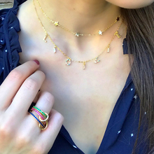 Новейшее ожерелье с буквами lovery, микро-закрепка, цветной чокер с кубическим цирконием, женское нежное ювелирное изделие, Радужное ожерелье 35 + 10 см для любимой девушки 2024 - купить недорого