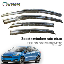 OVERE NEW 1Set Smoke Window Rain Visor For Ford Focus Hatchback/Sedan 2012 2013 2014 2015 2016 2017 2018 Guard Accessories 2024 - buy cheap