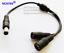 NCHTEK DC Power 1 Male To 2 Female Splitter Adapter Cable 5.5*2.5mm Strip Light CCTV Camera, 5.5/2.5/Free Shipping/20PCS 2024 - buy cheap