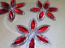Diamantes de imitación para costura, cristal rojo AB con forma de navette flatback 11x24mm, abalorios de resina, gemas para vestido, 60 unids/lote 2024 - compra barato