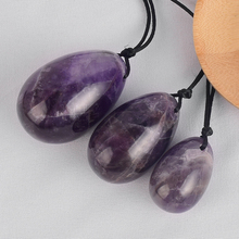 Dropshipping Yoni Jade Egg Set Natural Amethyst Massage Stone Kegel Exercise Pelvic Floor Vaginal Muscle Tighten Ben Wa Balls 2024 - buy cheap