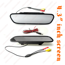 hot new HD 4.3 inch TFT LCD Car Rearview Mirror Monitor Car Reverse Monitor Screen 16:9 Color 2024 - buy cheap