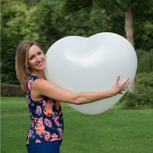 Globo gigante para fiesta de aniversario de boda, Color blanco, azul, transparente, rosa, transparente, corazón, 36 pulgadas, 90CM, 10 unidades 2024 - compra barato