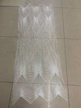 Design moderno Jolin-034 francês tecido de renda líquida colado glitter Tule africano rendas para o vestido bonito 2024 - compre barato