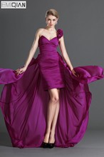 Бесплатная доставка Новое модное многофункциональное коктейльное платье на одно плечо с V-образным вырезом 2024 - купить недорого