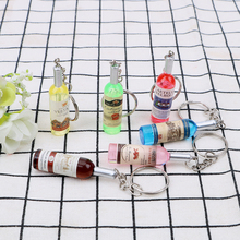 Wine Bottle Key Chains Women/Men's Fashion Car-styling Charms Gifts Car Key Rings Handmade Resin Keyring Auto Keychain 2024 - buy cheap