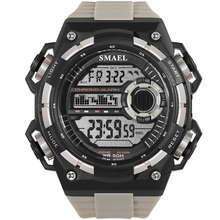 SMAEL-reloj deportivo de cuarzo para hombre, cronógrafo Digital militar, resistente al agua, color blanco, 1385c 2024 - compra barato