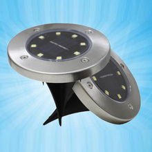 Luz solar 8 lâmpada led solar para gramado ao ar livre lâmpada chão rua caminho gramado quintal jardim conduziu a luz decoração