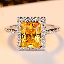 Beiver Champagne Cubic Zirconia Wedding White Gold Color Rings for Women 2019 New Fashion 2024 - buy cheap