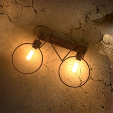 Loft Retro Industrial Bike Shade Wall Lamps Living Room Bar Cafe Sconce Wall Lights Cycle Corridor Aisle American Iron Fixtures 2024 - buy cheap