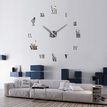 new sale diy acrylic mirror wall clock 3d big quartz watch still life clocks living room home decoration stickers  horloge mural 2024 - buy cheap