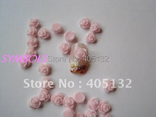 Rf-14-3 Бесплатная доставка 3D 200 шт./пакет Маленькие Блестящие Светло розовая роза форма из смолы украшения ногтей 2024 - купить недорого