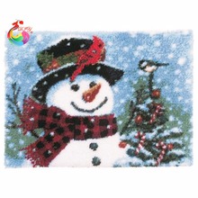 Kit de alfombra de ganchillo sin terminar, Kit de bordado de hilo para alfombra de aguja de lengüeta, imagen con motivo de nieve, envío gratis 2024 - compra barato