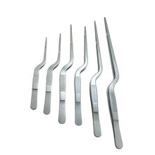 Multiple specifications Professional Chef Plating Tweezer Tongs Serving Presentation Stainless Steel Offset Chef Kitchen Tool 2024 - buy cheap