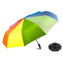 Paraguas plegable para hombre y mujer, sombrilla automática resistente a la lluvia, al viento, al sol y a los rayos UV, disponible en 3 colores, 10K 2024 - compra barato