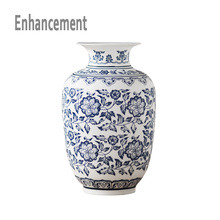 Blue and White Porcelain Vases Interlocking Lotus Design Flower Ceramic Vase Handmade Home Decoration Jingdezhen Flower Vases 2024 - buy cheap