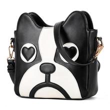 High quality Women bag 2020 New hit color Fashion handbags PU leather Sweet ladycartoon cute little dog pack Shoulder Female bag 2024 - buy cheap