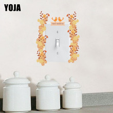 YOJA-pegatina de decoración de pared de PVC con bonito diseño de flores y pájaros, decoración de pared con interruptor personalizado de calidad, 15SS0213 2024 - compra barato