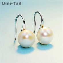 Uini-Tail 2019 new listing 925 Tibetan silver freshwater pearl earrings fashion simple small fresh temperament elegant jewelry 2024 - buy cheap