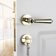 High Quality European American Mortise Door Lock Set Copper Interior Door Lever Lock for Living Room Bedroom Bathroom Gold Tone 2024 - buy cheap