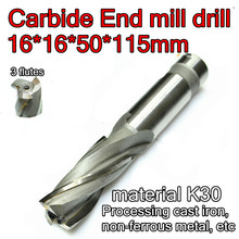 16*16*50*115mm  16 mm  Petiole 3 flutes K30 Carbide End mill drill  Processing cast iron,  non-ferrous metal, etc 2024 - buy cheap