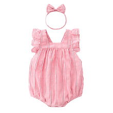 Fashion newborn summer baby kids sets mother baby girls cotton pink 2pcs sets 0-24 months baby outfits 2024 - buy cheap