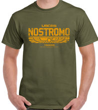 Nostromo Состаренный вид-мужская футболка в стиле ретро с изображением инопланетян 2024 - купить недорого