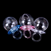 Pink/Blue Pacifier Shape Candy Box Baby Shower Boy/Girl Birthday Party Favors 3 Colors 1Pcs Transparent Plastic Chocolate Box 2024 - buy cheap