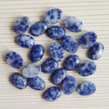 Wholesale 50pcs/lot Natural Sodalite stone beads 10X14mm oval shape CAB CABOCHON stone beads Free shipping 2024 - buy cheap
