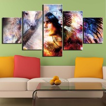 Artsailing wall art picture canvas painting poster American native indian and horse painting psychedelic picture HD printed 2024 - buy cheap