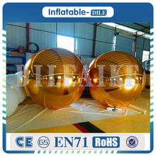 Bola de espelho inflável de pvc para decoração, 1m, bola dourada 2024 - compre barato
