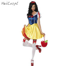 Adult Snow White Costume Women Cosplay Carnival Halloween Dress Girls Fairy Tale Female Fancy Dress Plus Size Party Outfit 2024 - buy cheap