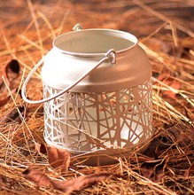 Free Shipping! New Class European Style Round Hallow Out Metal Candle Holder Metal Lantern Wedding Gift Home Deco Metal Craft 2024 - buy cheap